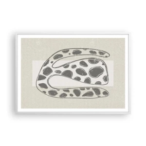 Plakat i hvid ramme - Bizart væsen - 100x70 cm