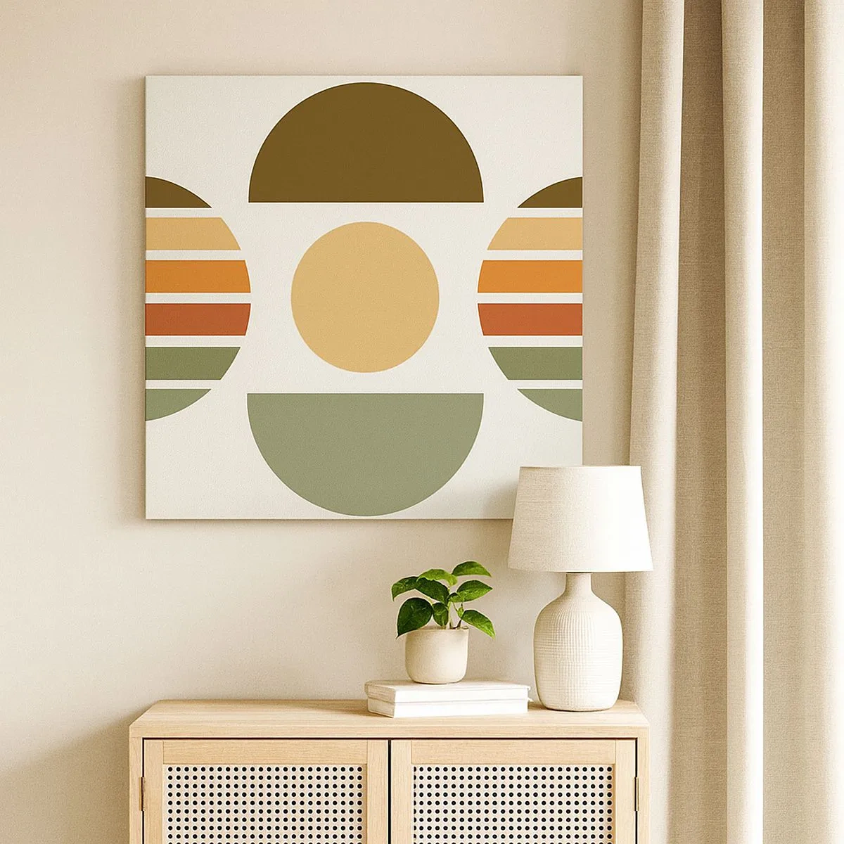 Lærredstryk - Billede på lærred - I jordfarver - 30x30 cm