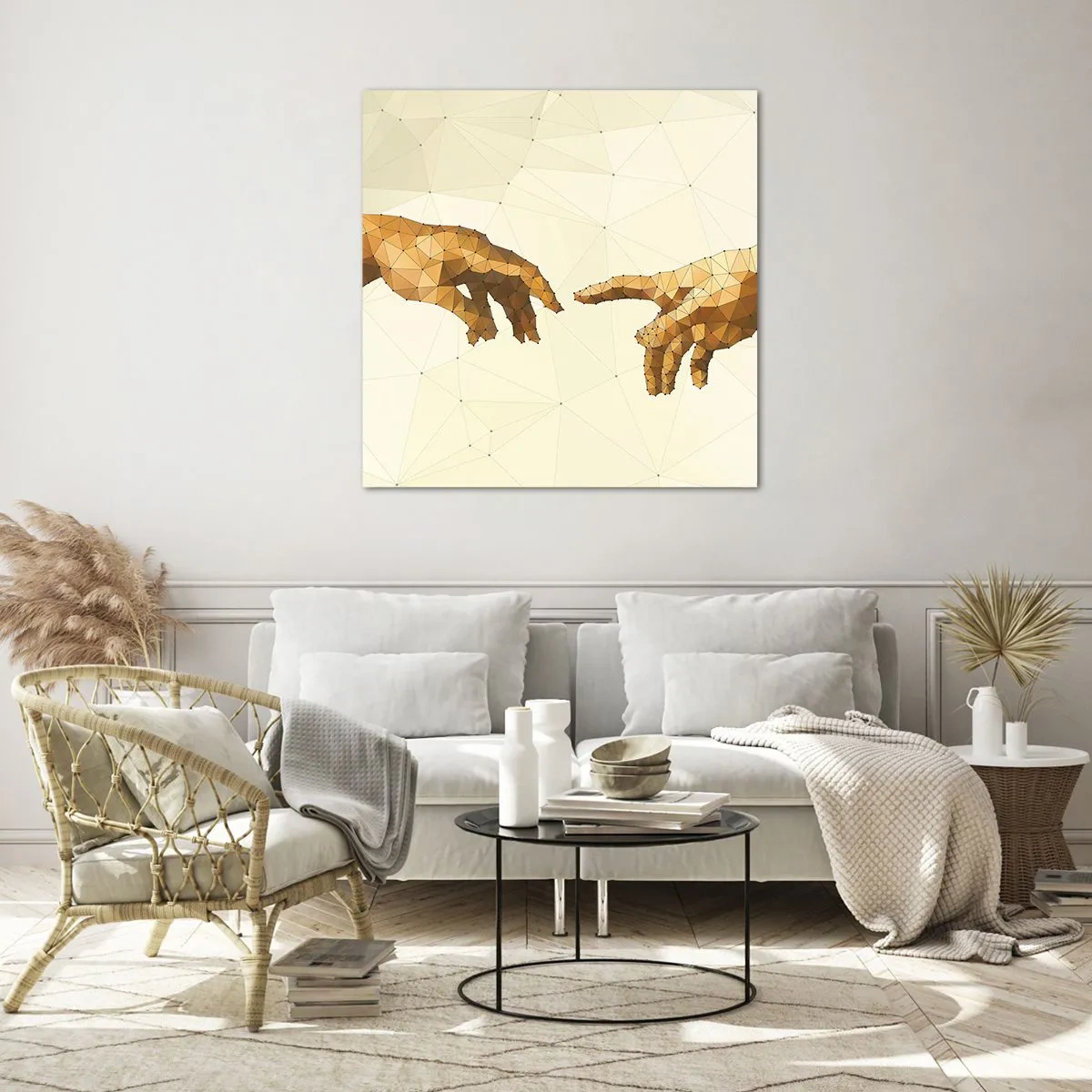 Billede på glas - Guddommelig geometri - 30x30 cm