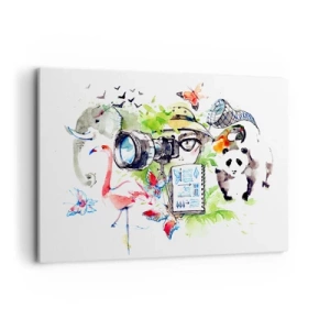 Lærredstryk - Billede på lærred - Gennem en rejsendes linse - 100x70 cm