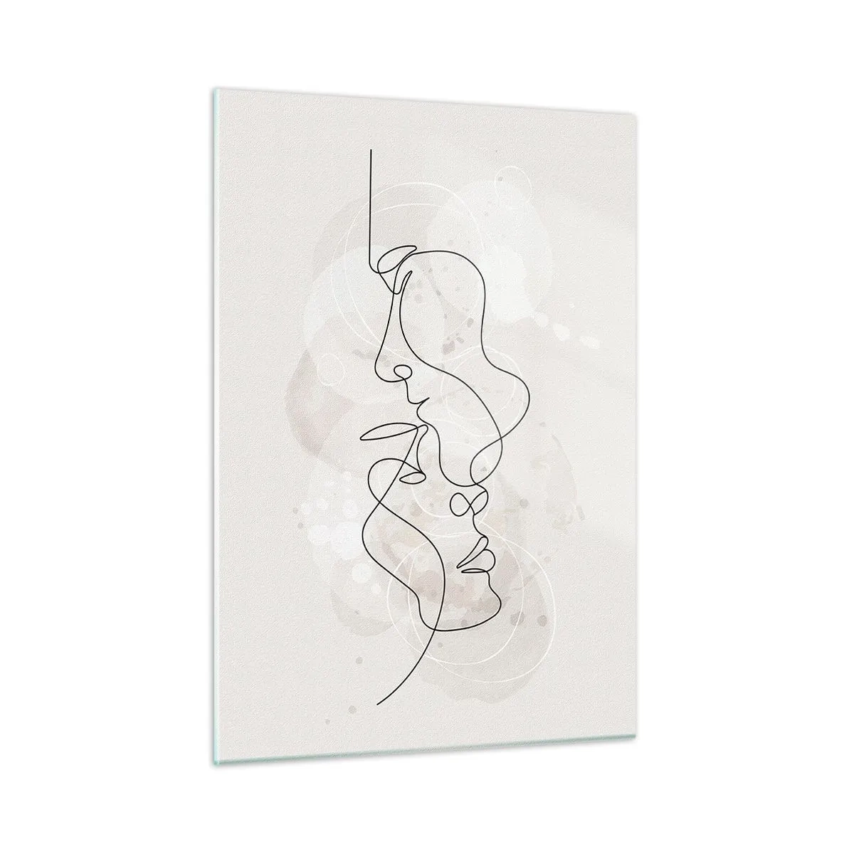 Billede på glas - Omfavnet i en omfavnelse - 50x70 cm