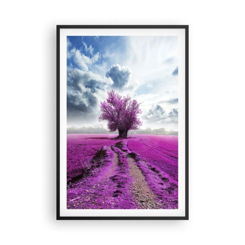 Plakat i sort ramme - Hedeslette - charmerende - 61x91 cm