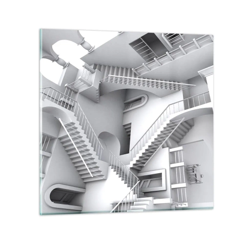 Billede på glas - Rummets paradokser - 40x40 cm