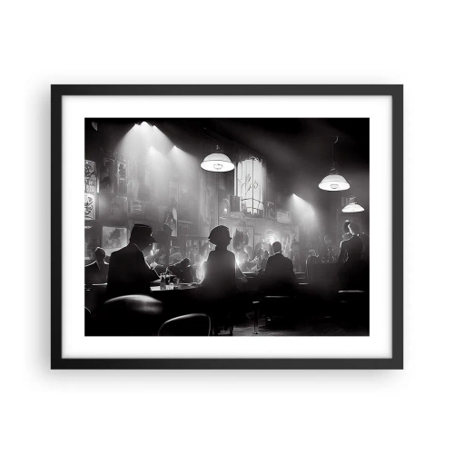 Plakat i sort ramme - I en jazzet stemning - 50x40 cm