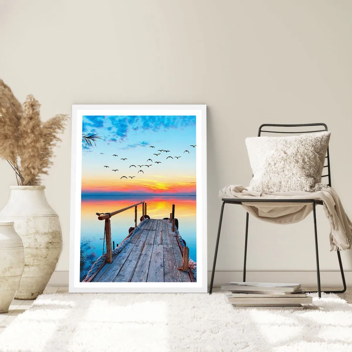 Plakat i hvid ramme - Tid til at tage tilbage... - 40x50 cm