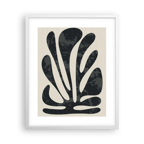 Plakat i hvid ramme - Abstraktion med flere fingre - 40x50 cm