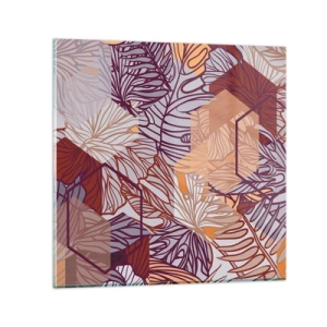 Billede på glas - Umuligt forhold mellem geometri og natur - 30x30 cm