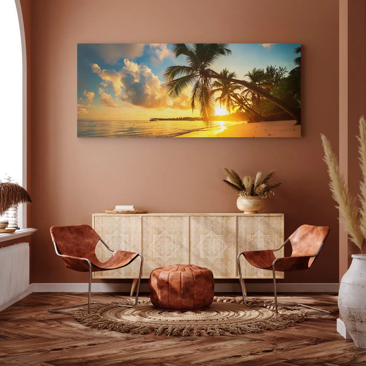 Lærredstryk - Billede på lærred - Caribisk drøm - 100x40 cm