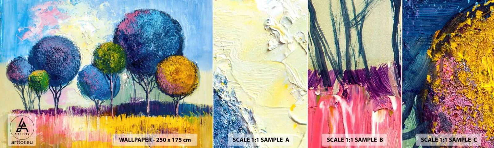 Fototapet Prøve Standard Eco - Kugle - idealets form - Abstraktion, Landskab, Grafik - 100x30 cm