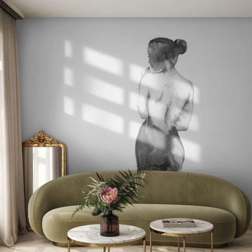 Fototapet Premium Canvas - Med hende forsvinder verden - Kvinde, Kvindes krop, Grafik - 250x175 cm
