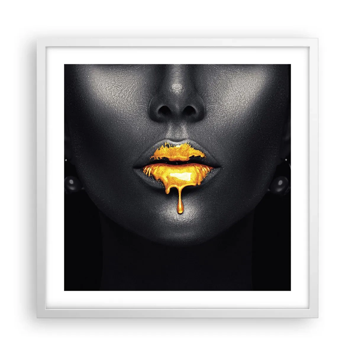 Plakat i hvid ramme - Gyldenmund - 50x50 cm