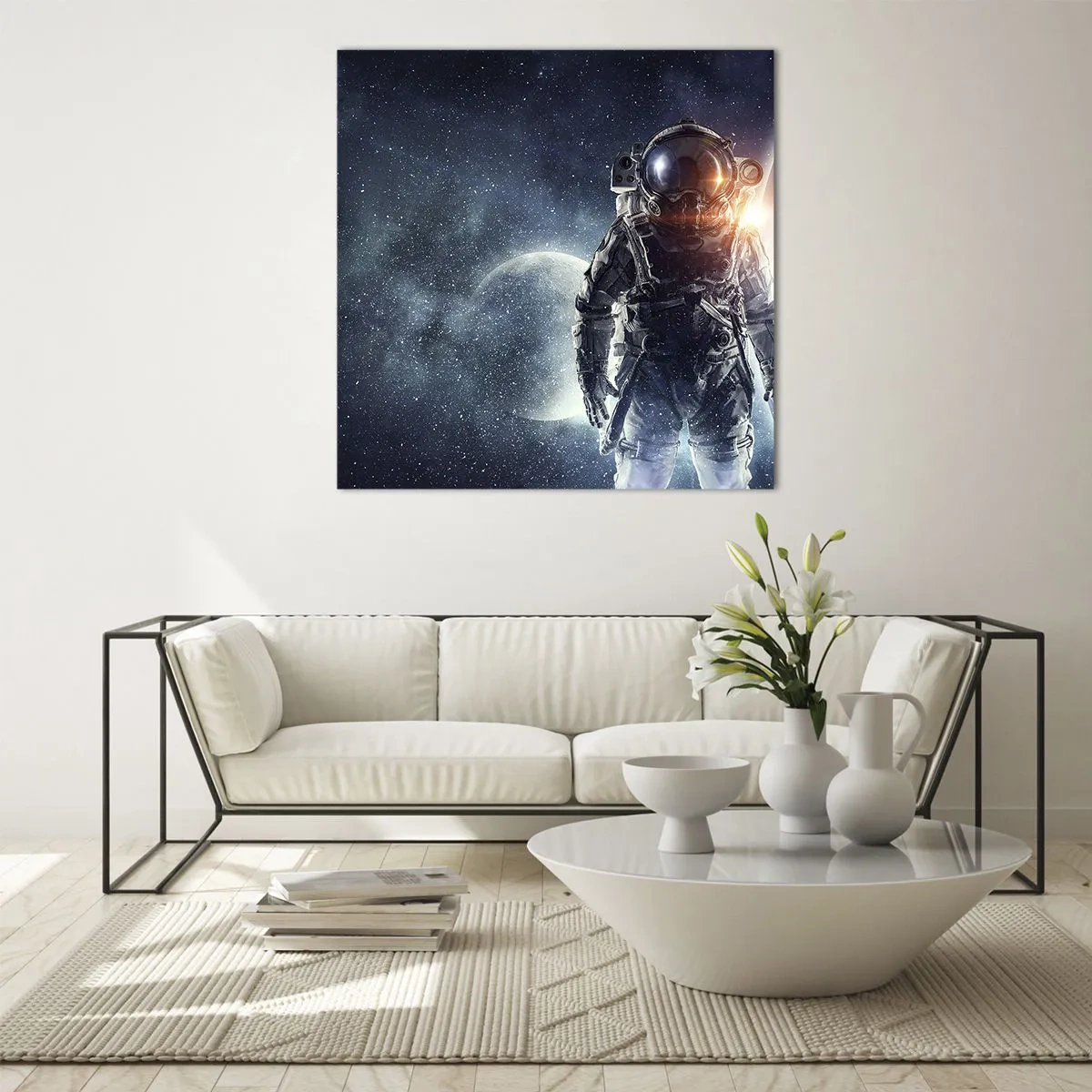 Billede på glas - Et kosmisk eventyr - 30x30 cm