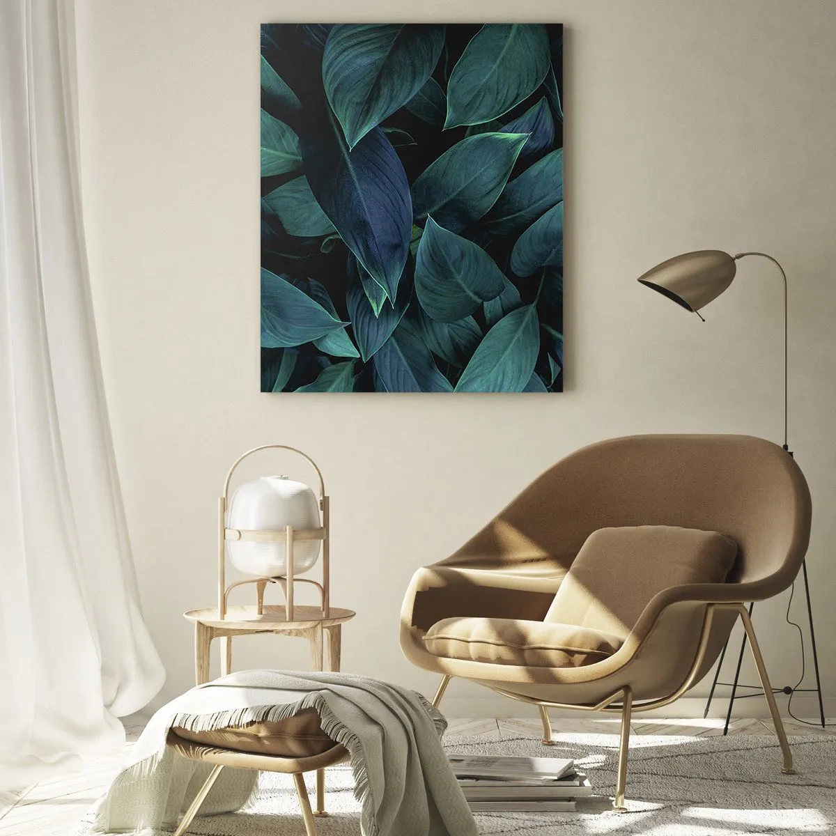 Billede på glas - Grønt i sig selv - 50x70 cm