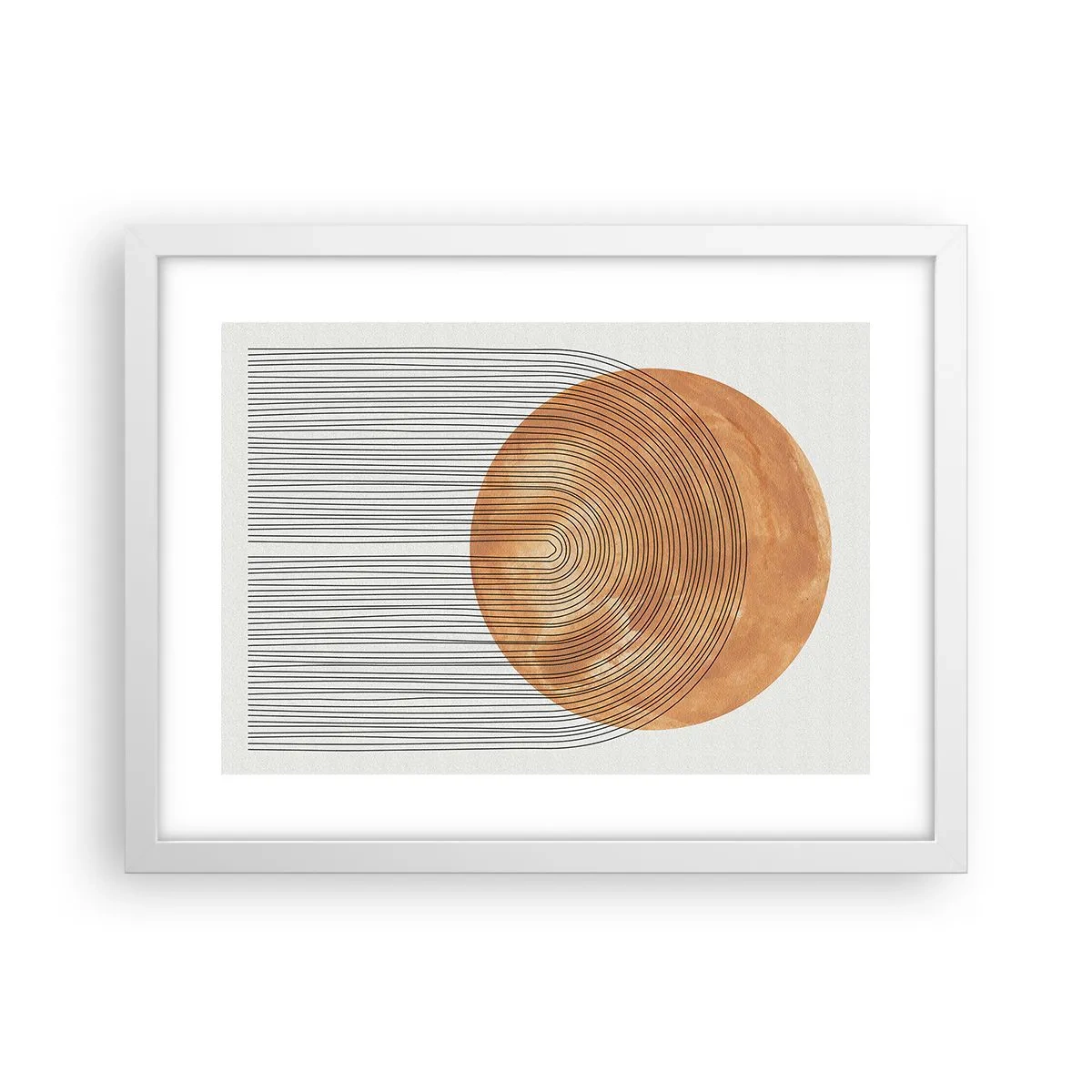 Plakat i hvid ramme - En solrig komposition - 40x30 cm