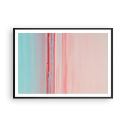Plakat i sort ramme - Abstraktion ved daggry - 100x70 cm