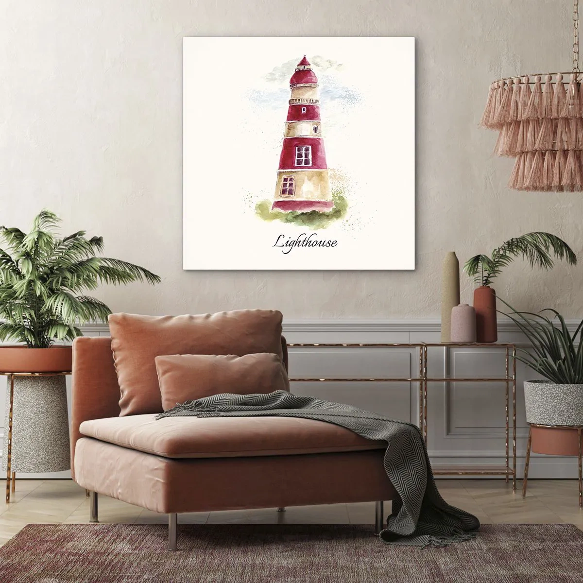 Lærredstryk - Billede på lærred - Altid vejret omkring - 60x60 cm