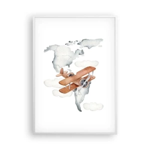 Plakat i hvid ramme - I den banebrydende ånd - 70x100 cm