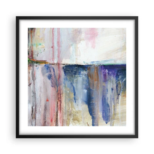 Plakat i sort ramme - Farverige indtryk og associationer - 50x50 cm