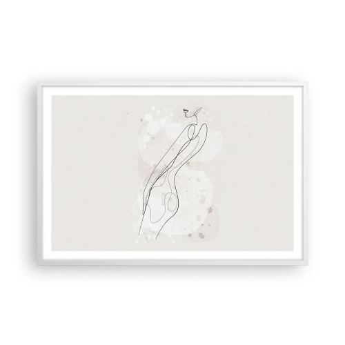 Plakat i hvid ramme - At forvilde sig med blikket - 91x61 cm