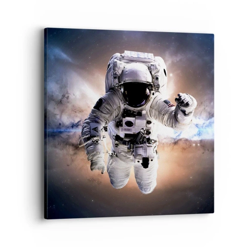 Lærredstryk - Billede på lærred - Hilsner fra det ydre rum - 40x40 cm