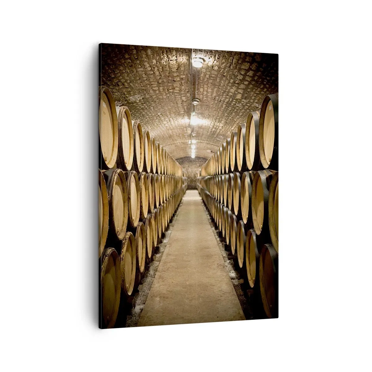 Lærredstryk - Billede på lærred - I en murstenskælder - 50x70 cm