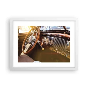 Plakat i hvid ramme - Et pust af luksus fra fortiden - 40x30 cm