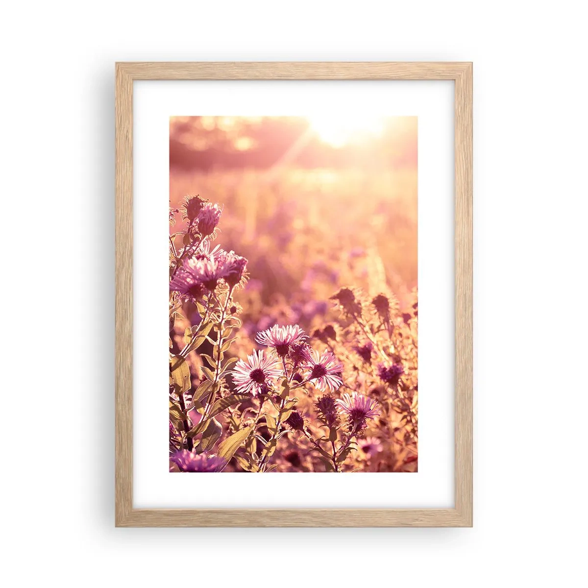 Plakat i ramme af lyst egetræ - Før sommeren er forbi - 30x40 cm