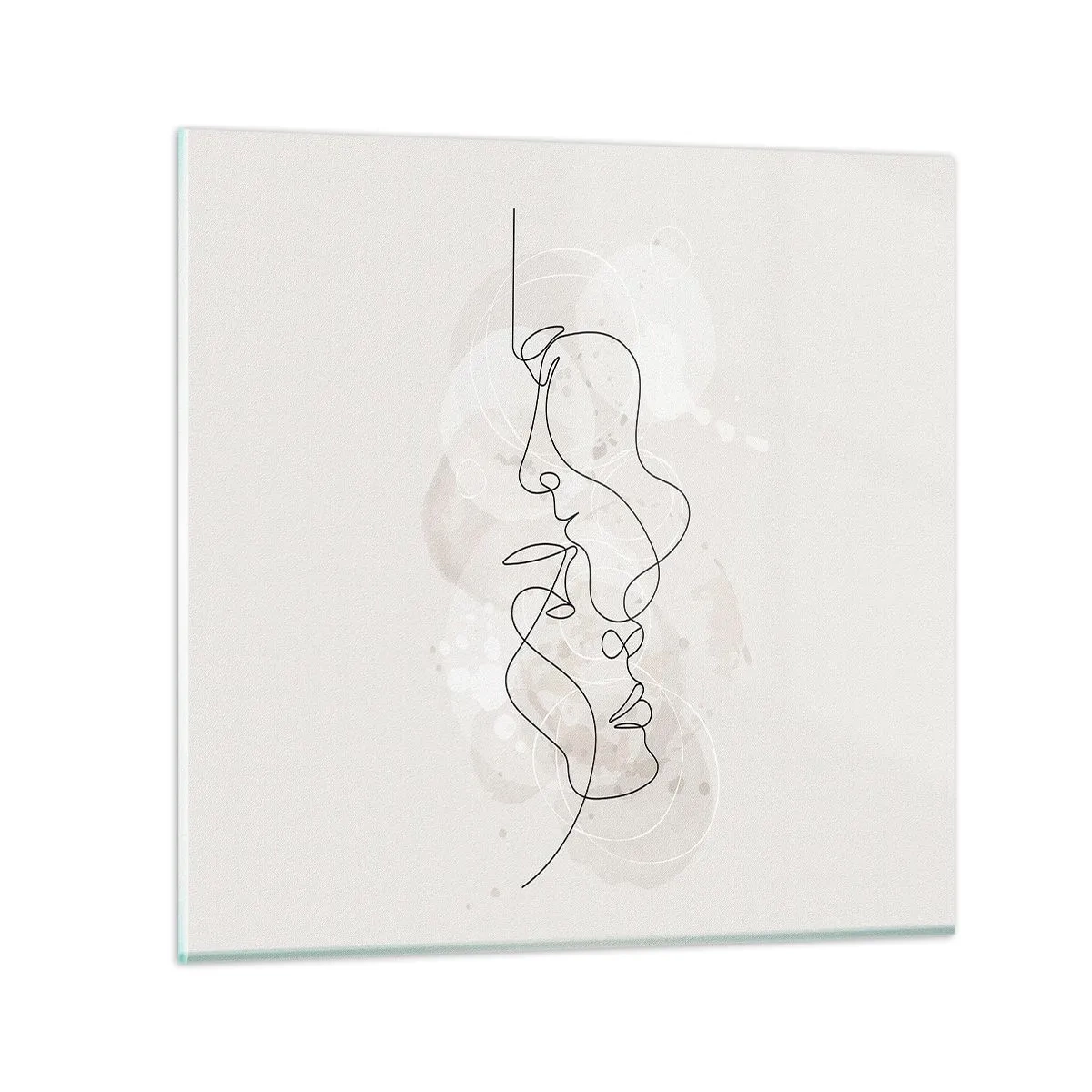 Billede på glas - Omfavnet i en omfavnelse - 70x70 cm