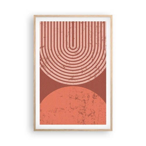 Plakat i ramme af lyst egetræ - Tæt forhold - 61x91 cm
