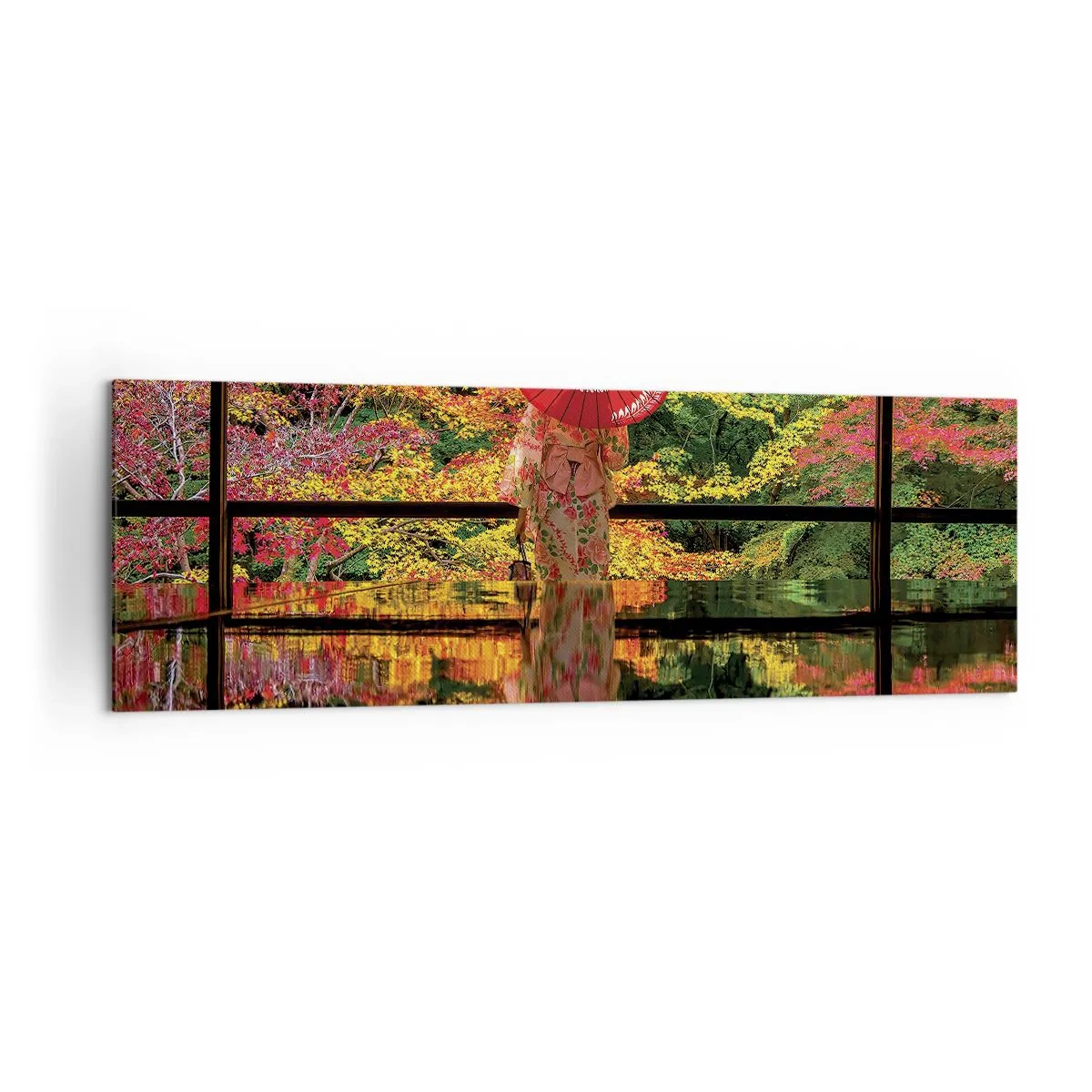 Lærredstryk - Billede på lærred - I naturens tempel - 160x50 cm