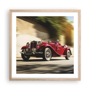 Plakat i ramme af lyst egetræ - Smukkere end Nike fra Samothrake - 50x50 cm