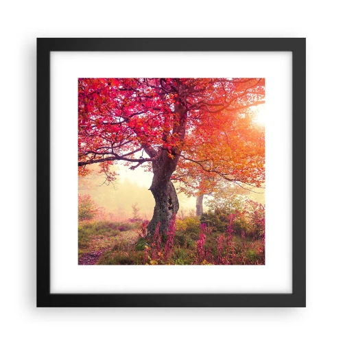 Plakat i sort ramme - Et væld af blomstring - 30x30 cm