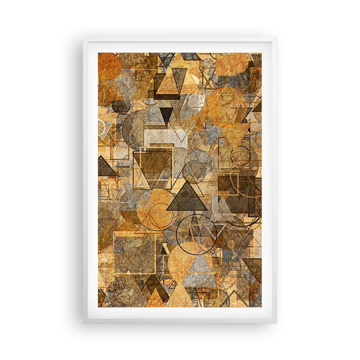 Plakat i hvid ramme - Verden i form - 61x91 cm