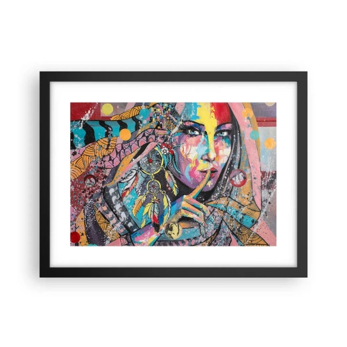 Plakat i sort ramme - Vær tavs, indtil du forstår - 40x30 cm