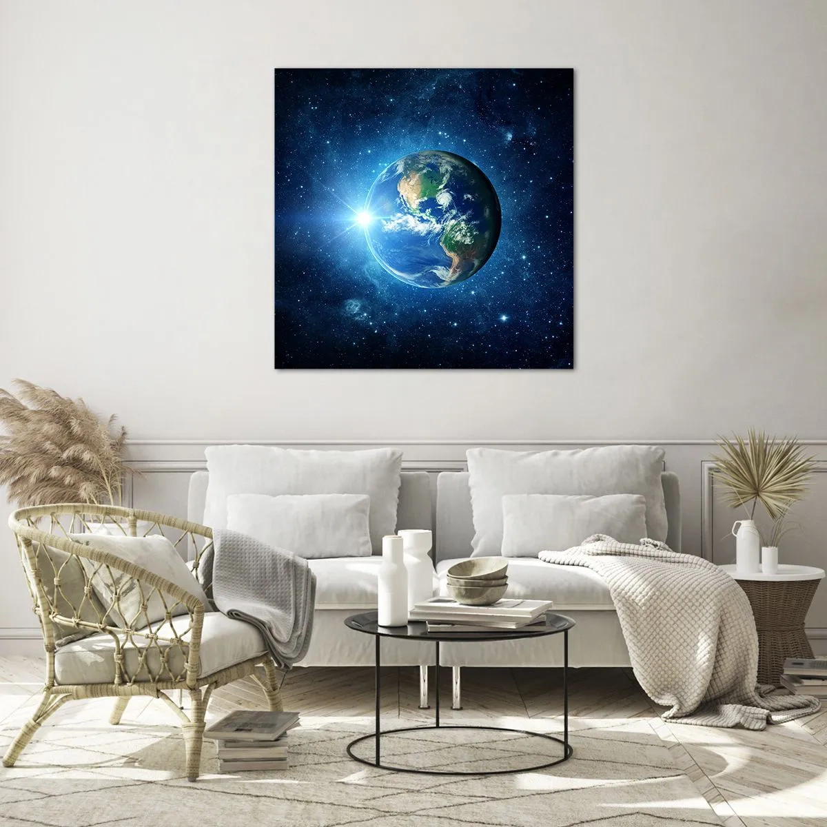 Billede på glas - Vi er i himlen - 60x60 cm