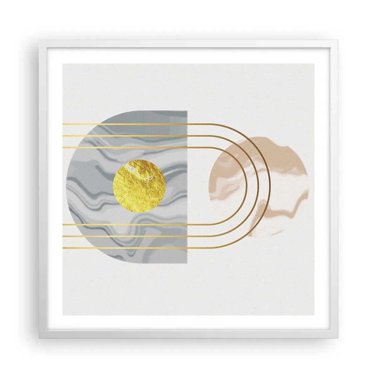 Plakat i hvid ramme - Lysstyrke og udstråling - 60x60 cm