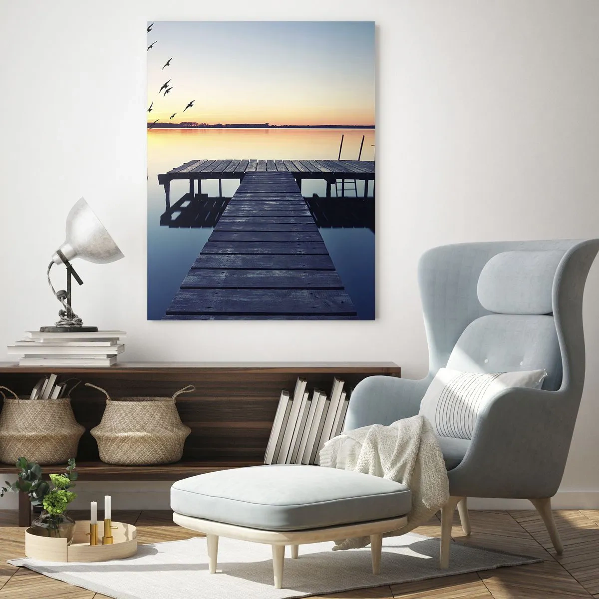Billede på glas - Det var en god dag - 50x70 cm