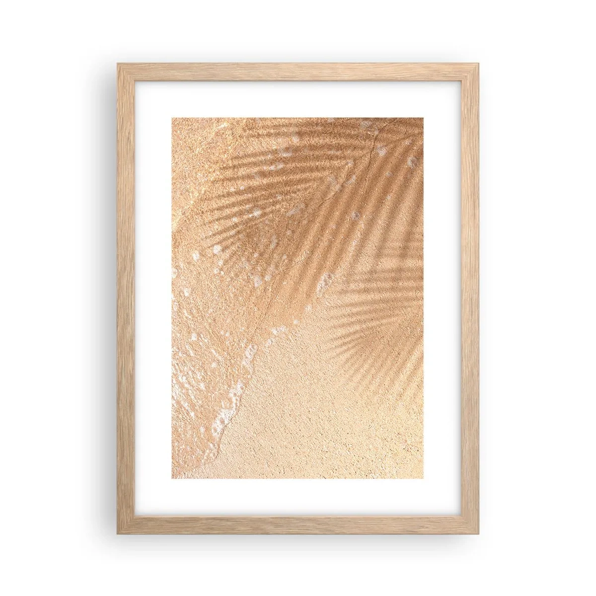 Plakat i ramme af lyst egetræ - Skyggen af en varm sommer - 30x40 cm