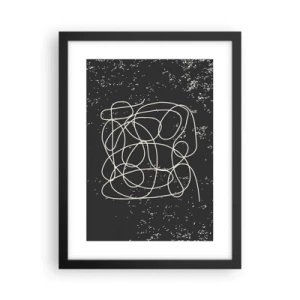 Plakat i sort ramme - Vandrende tanker - 30x40 cm