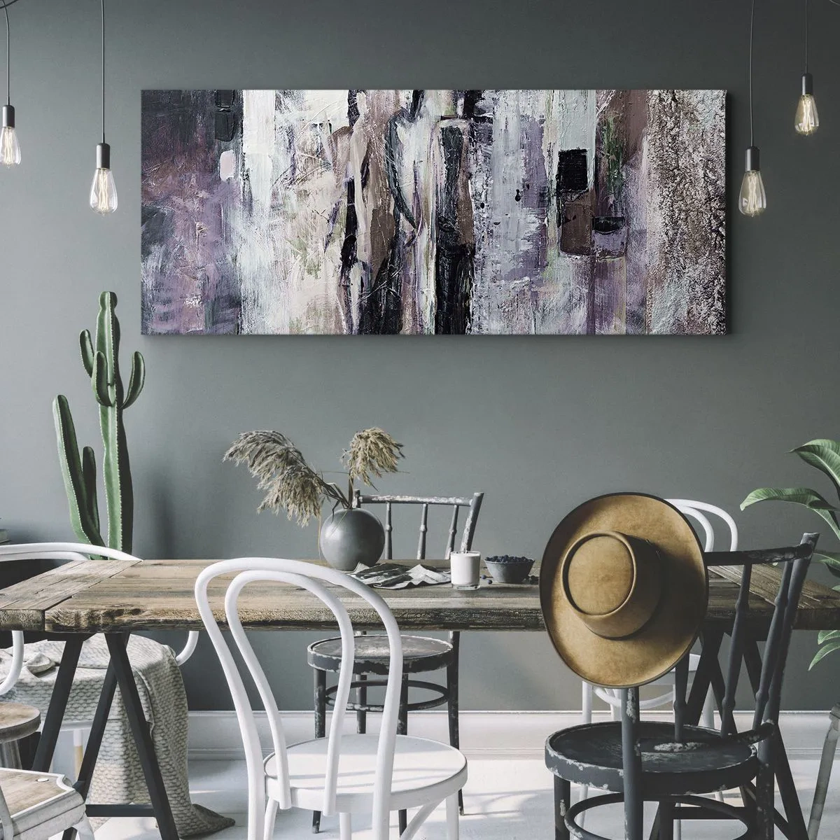 Lærredstryk - Billede på lærred - De mystiske tre - 160x50 cm