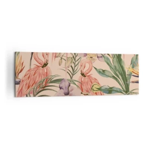 Lærredstryk - Billede på lærred - Lyserød blomstret ballet - 160x50 cm