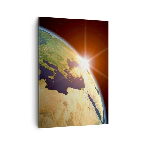 Lærredstryk - Billede på lærred - Solopgang - 50x70 cm