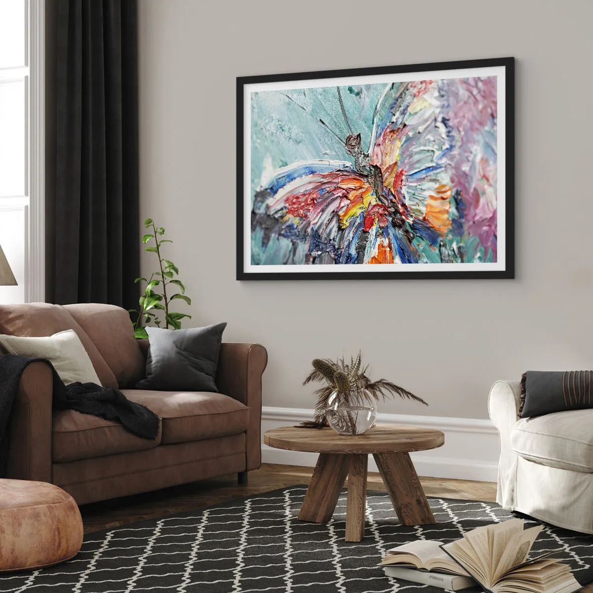 Plakat i sort ramme - Malet af naturen - 50x40 cm