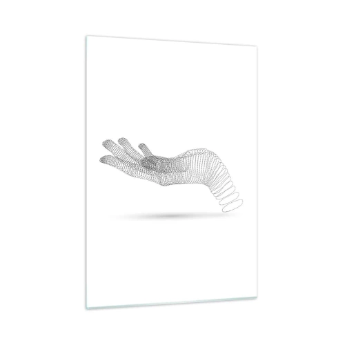 Billede på glas - Fjedrende hånd - 50x70 cm