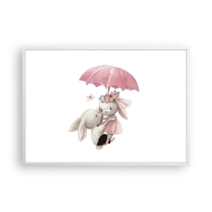 Plakat i hvid ramme - Det er kærlighed - 100x70 cm