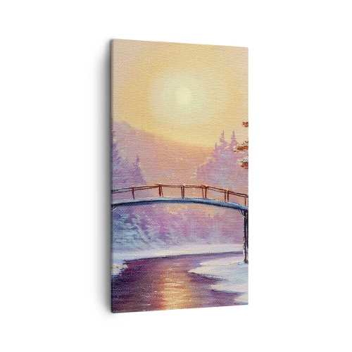 Lærredstryk - Billede på lærred - De fire årstider - vinter - 45x80 cm