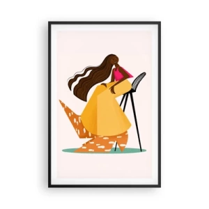 Plakat i sort ramme - Mode er også sjovt - 61x91 cm