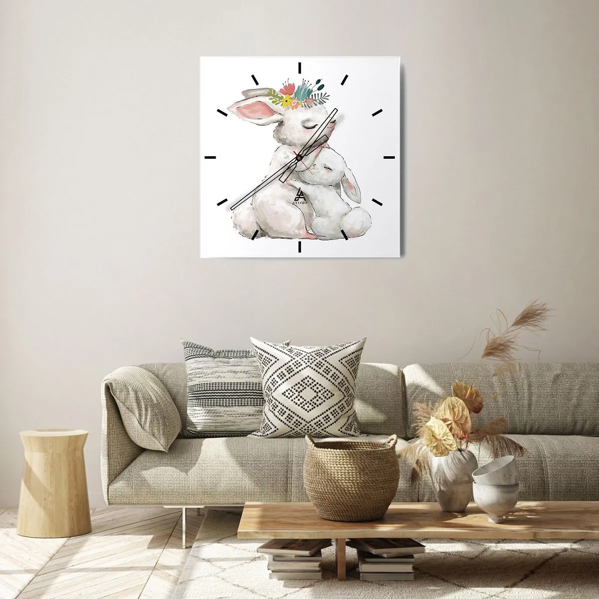 Vægur, Uret - Der er intet sted som hos mor - 30x30 cm