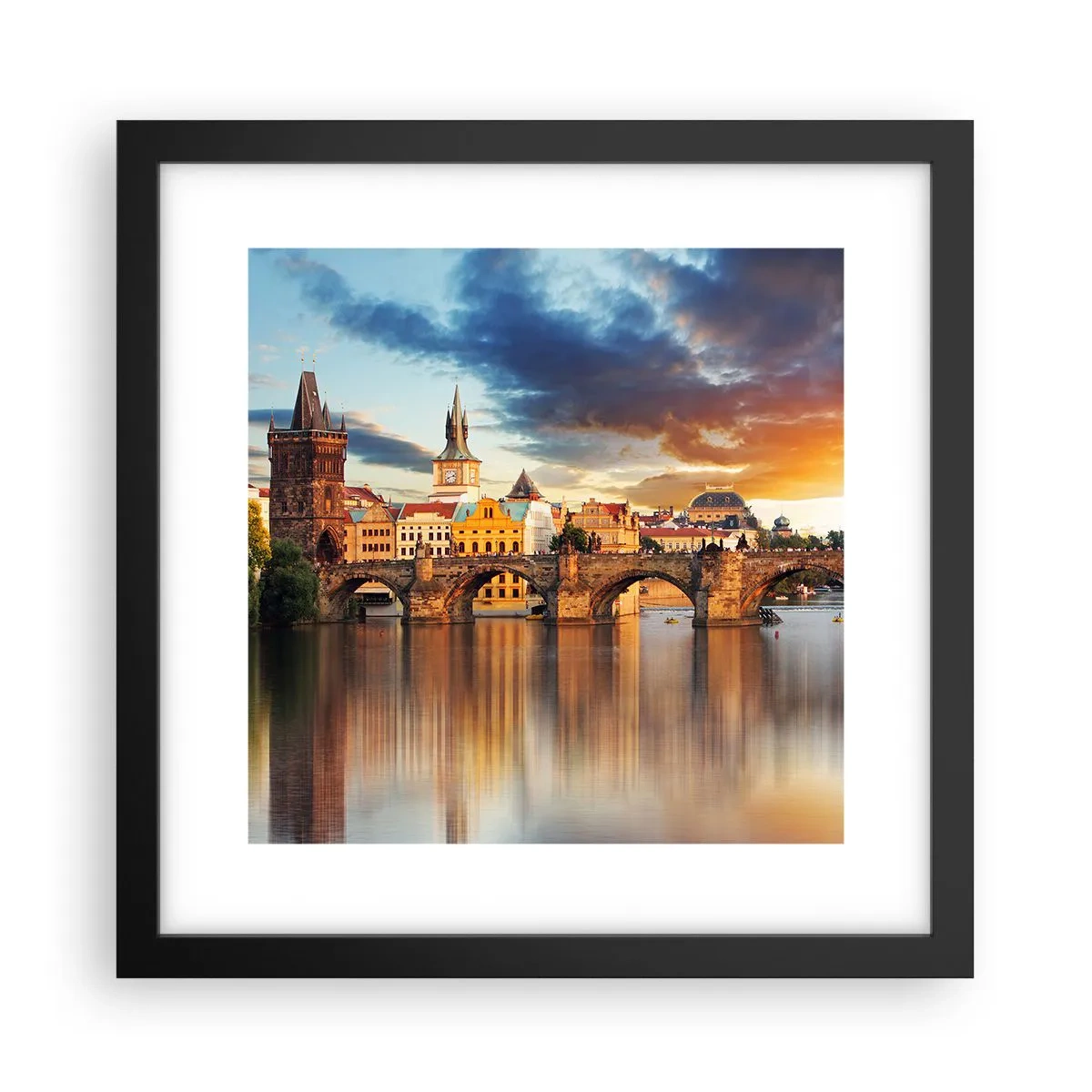 Plakat i sort ramme - Smukt for evigt - 30x30 cm