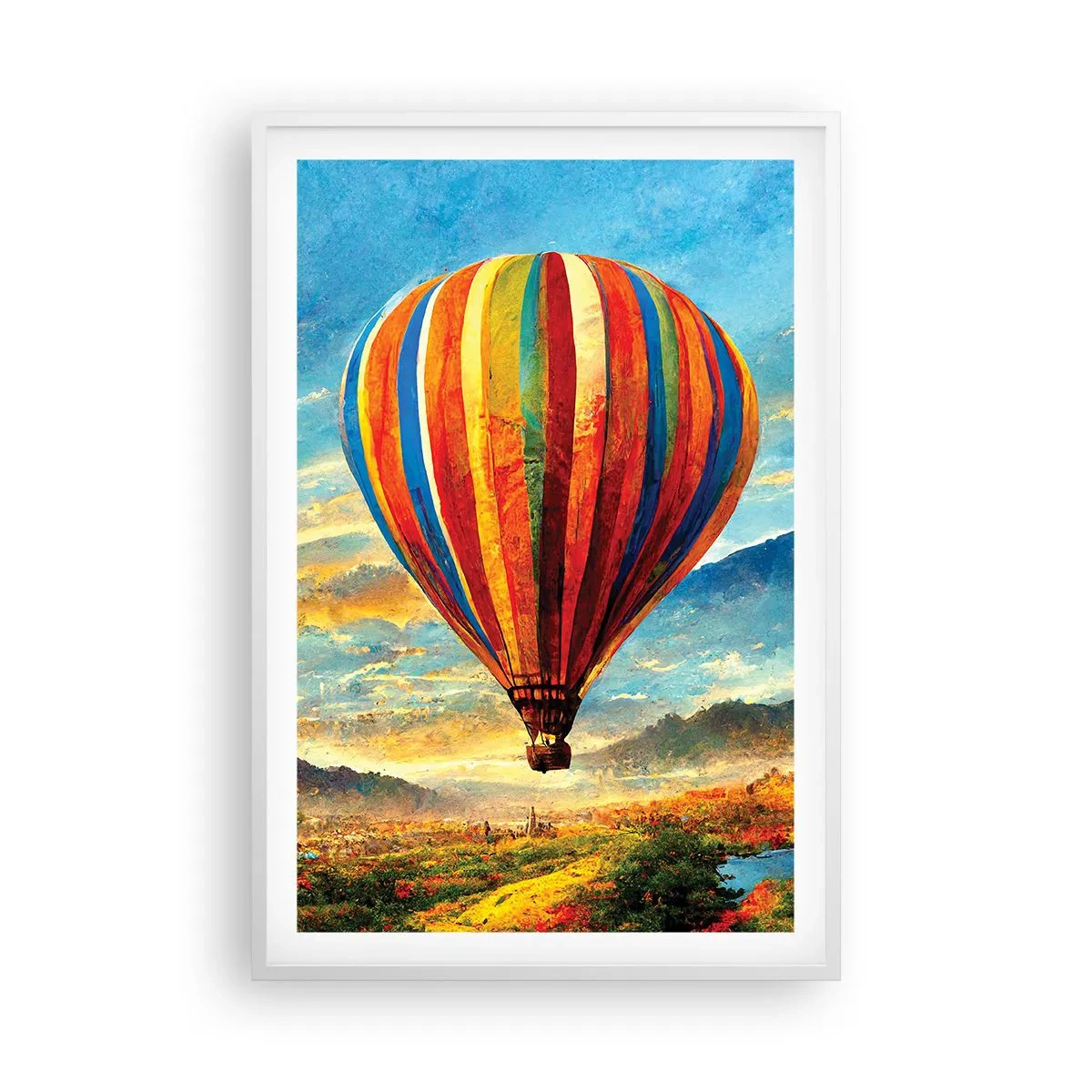 Plakat i hvid ramme - I stilhed kan du se mere - 61x91 cm